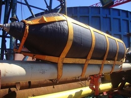 Pression 0,05-0,25 MPA Airbags en caoutchouc marine Épaisseur 6 mm-20 mm Couches 4-9 Conception de construction lourde