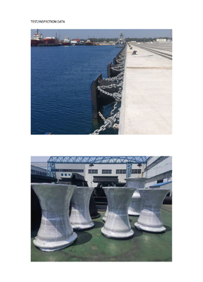 Excellents défenses coniques en caoutchouc à résistance aux chocs, amortisseur industriel d'amarrage, avec format de dessin PDF pour installations portuaires